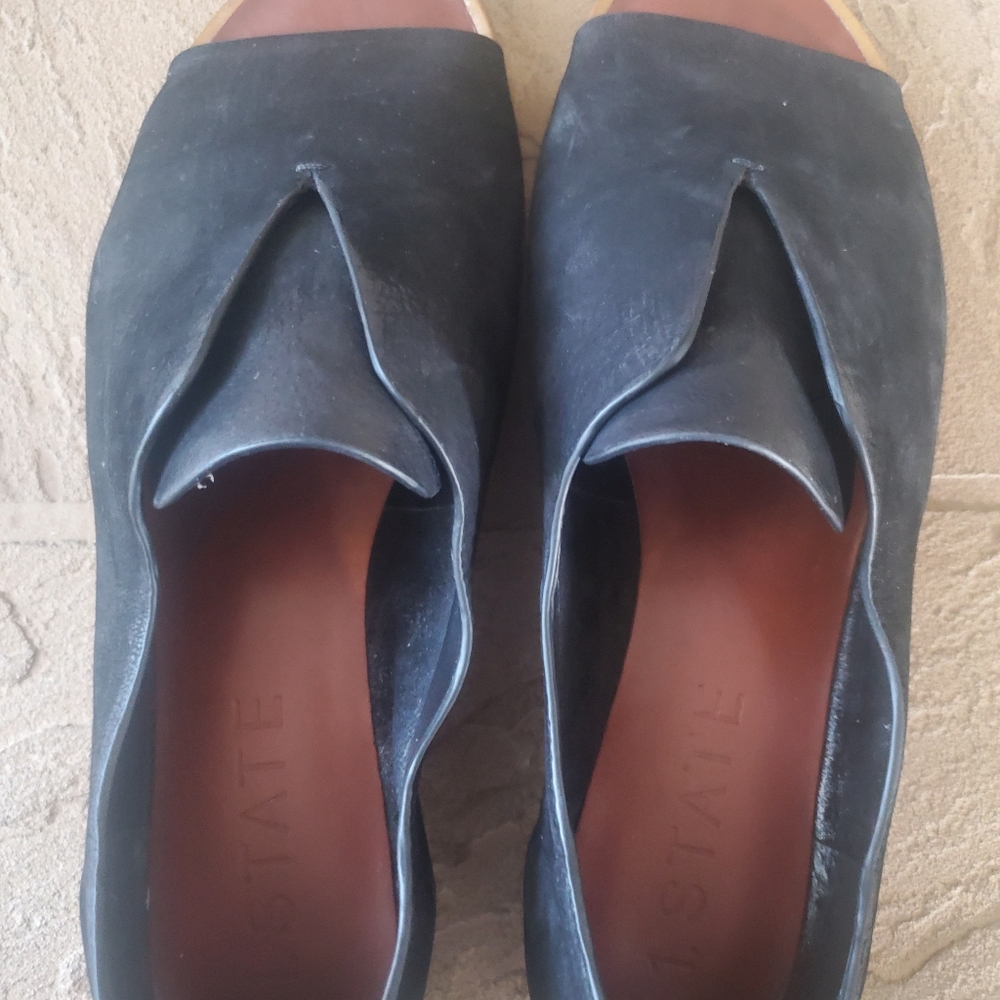 Black open toe flats - Picture 2 of 5